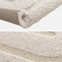 sweeek Tappeto da interno con motivi geometrici crema