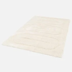 sweeek Tappeto da interno con motivi geometrici crema