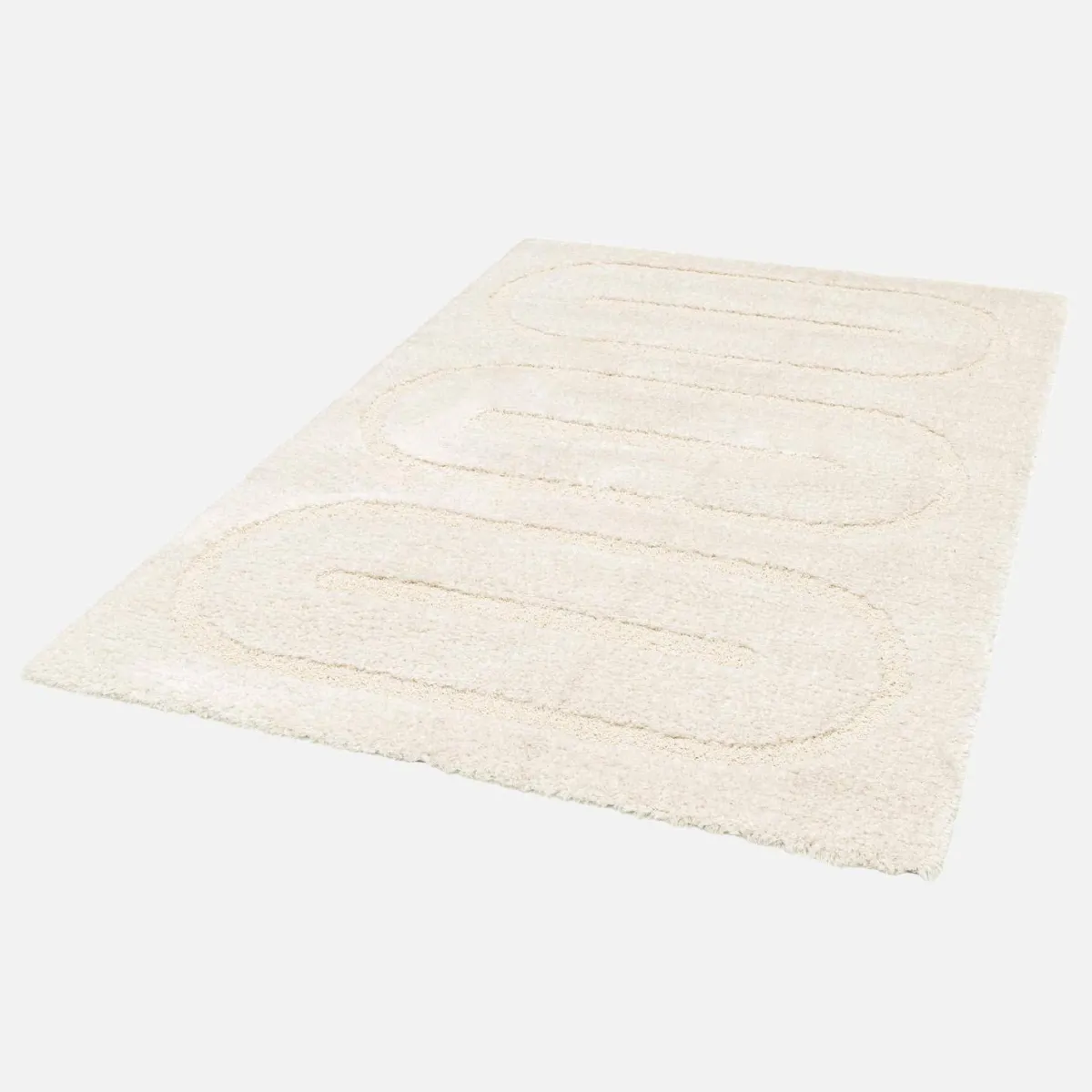sweeek Tappeto da interno con motivi geometrici crema