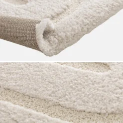 Tappeto da interno con motivi geometrici crema