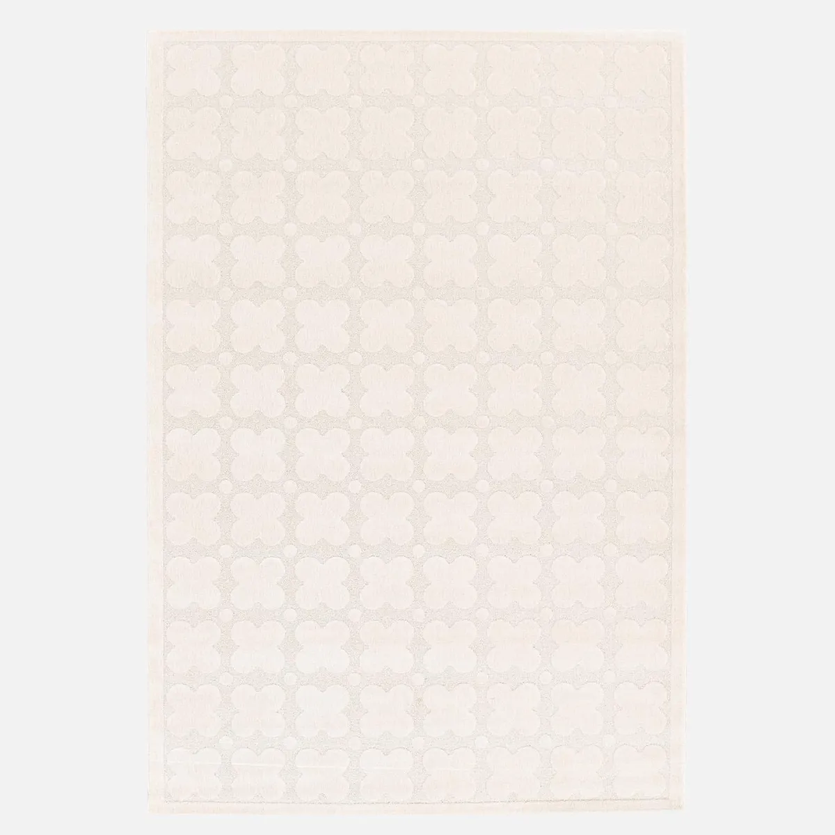 sweeek Tappeto da interno motivo grafico crema