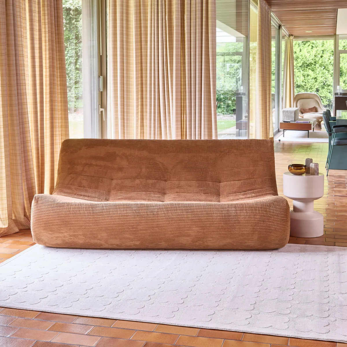 sweeek Tappeto da interno motivo grafico crema