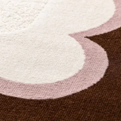 sweeek Tappeto da interno rosa e marrone