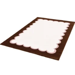 sweeek Tappeto da interno rosa e marrone