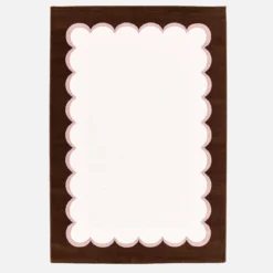 Tappeto da interno rosa e marrone