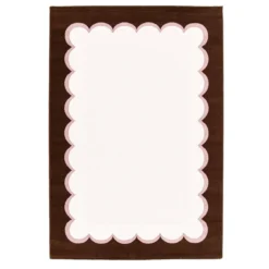 Tappeto da interno rosa e marrone