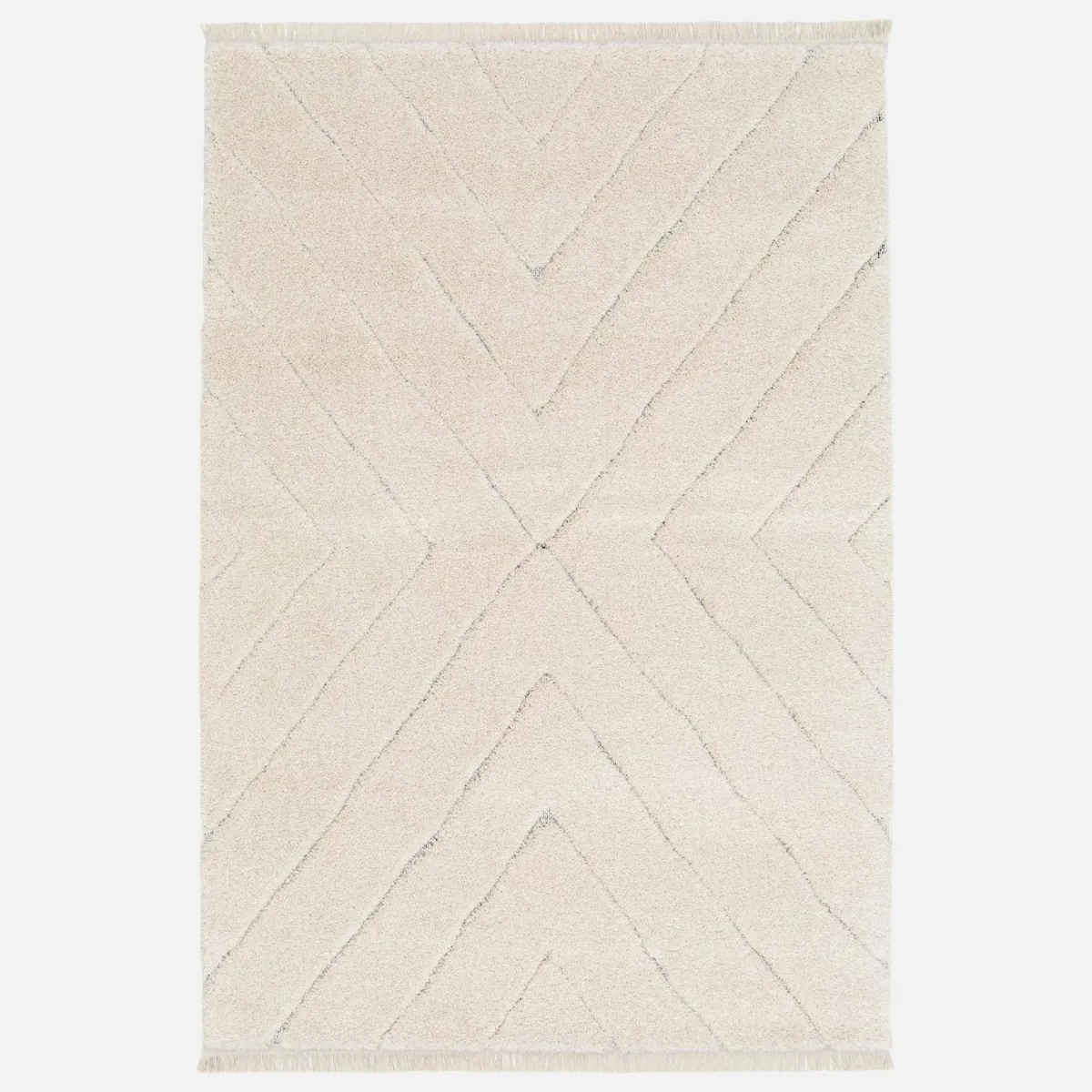sweeek Tappeto da interno taftato crema