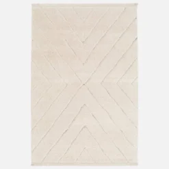 Tappeto da interno taftato crema