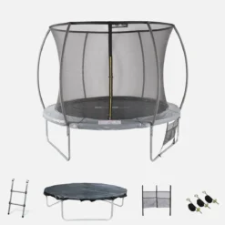 sweeek Tappeto elastico e kit accessori con rete di protezione interna, 3.05m