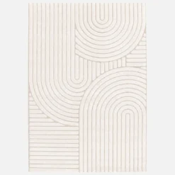 sweeek Tappeto interno con archi etnici, beige e crema