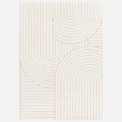Tappeto interno con archi etnici, beige e crema