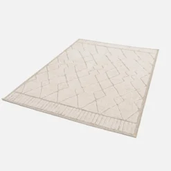 sweeek Tappeto interno con motivo etnico berbero, beige e crema