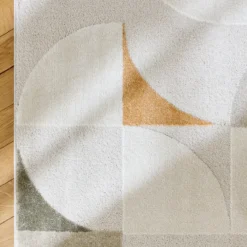 sweeek Tappeto interno con motivo retrò color crema