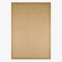 Tappeto interno/esterno effetto tela di iuta beige