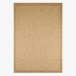sweeek Tappeto interno/esterno effetto tela di iuta beige