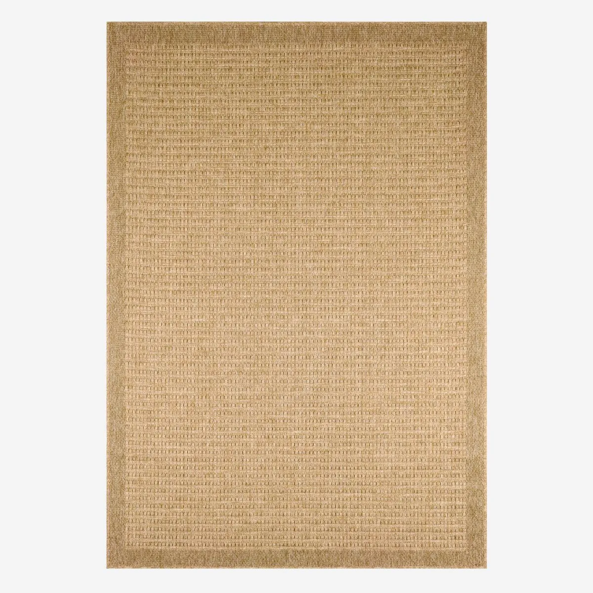 sweeek Tappeto interno/esterno effetto tela di iuta beige