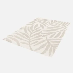 sweeek Tappeto interno/esterno motivo vegetale crema, beige