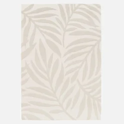 sweeek Tappeto interno/esterno motivo vegetale crema, beige
