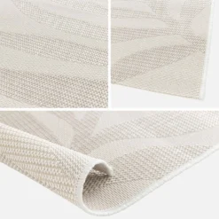 sweeek Tappeto interno/esterno motivo vegetale crema, beige