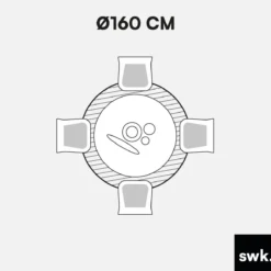 sweeek Tappeto interno rotondo crema, 160cm