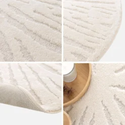 sweeek Tappeto interno rotondo crema, 160cm