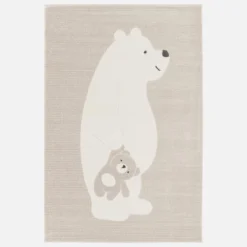 Tappeto per bambini beige/crema, tappeto orsetto