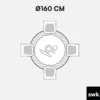 sweeek Tappeto per interni con cerchi in rilievo color crema, 160cm