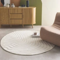 sweeek Tappeto per interni con motivi ondulati in rilievo, 160cm