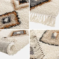 sweeek Tappeto per interni con motivi etnici, beige