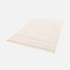 sweeek Tappeto per interni, motivo a linee parallele, crema