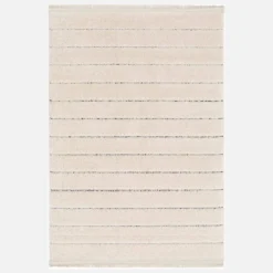 sweeek Tappeto per interni, motivo a linee parallele, crema
