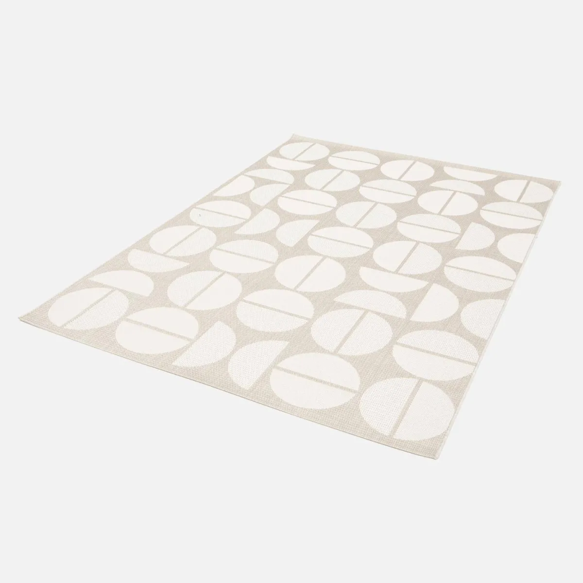 sweeek Tappeto per interno/esterno motivi geometrici crema, beige