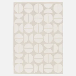 sweeek Tappeto per interno/esterno motivi geometrici crema, beige
