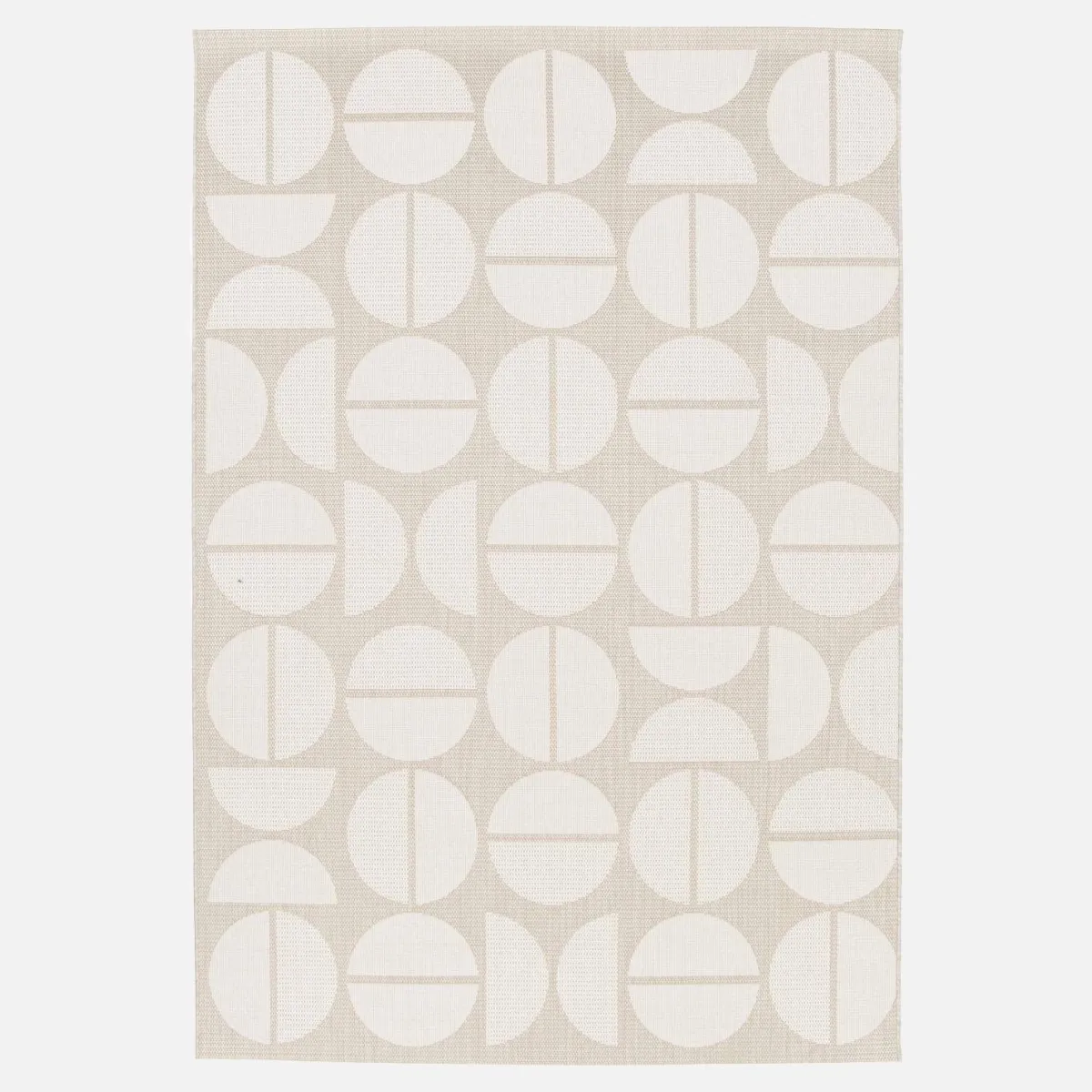 sweeek Tappeto per interno/esterno motivi geometrici crema, beige