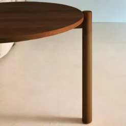 sweeek Tavolini impilabili rotondi effetto legno