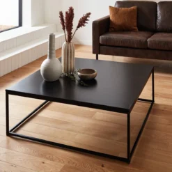 sweeek Tavolino basso in metallo nero