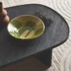 sweeek Tavolino basso ovale in legno di mango e impiallacciatura in pietra