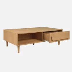 sweeek Tavolino basso vintage effetto legno 1 cassetto