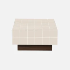 sweeek Tavolino da caffè con motivo a piastrelle effetto ceramica opaca