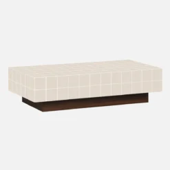 sweeek Tavolino da caffè con motivo a piastrelle effetto ceramica opaca