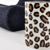 sweeek Tavolino da divano in acciaio smaltato, motivo leopardo, 46cm
