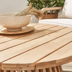 sweeek Tavolino da giardino in legno di acacia, 80cm