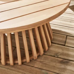sweeek Tavolino da giardino in legno di acacia, 80cm