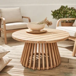 sweeek Tavolino da giardino in legno di acacia, 80cm