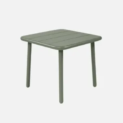 Tavolino da giardino quadrato in acciaio, 45 cm