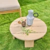 sweeek Tavolino da giardino rotondo in legno di acacia, 70cm
