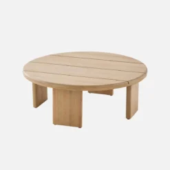sweeek Tavolino da giardino rotondo in legno di acacia, 70cm