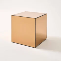 sweeek Tavolino, lato del divano, cubo a specchio 35cm