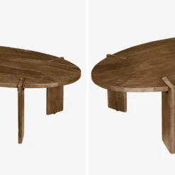 sweeek Tavolino ovale in legno di mango massello, 120cm