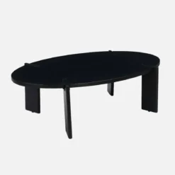 Tavolino ovale in legno di mango massello, 120cm